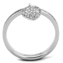 925 Silver Ring TS275 Rhodium 925 Sterling Silver Ring with AAA Grade CZ