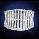 925 Silver Ring TS302 Rhodium 925 Sterling Silver Ring with AAA Grade CZ