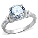 Silver Jewelry Rings 925 Silver Ring TS304 Rhodium 925 Sterling Silver Ring with AAA Grade CZ Alamode Fashion Jewelry Outlet