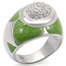 925 Sterling Silver Rings LOS457 Silver 925 Sterling Silver Ring with CZ