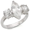 925 Sterling Silver Rings LOS474 Silver 925 Sterling Silver Ring with CZ