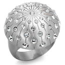 Best Engagement Rings LO3515 Rhodium+Brushed Brass Ring with Crystal