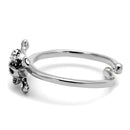 Best Engagement Rings LO4055 Rhodium Brass Ring with Top Grade Crystal