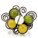 Best Engagement Rings LOA598 Antique Tone Brass Ring with Assorted