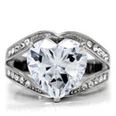Cheap Engagement Rings TK185 Stainless Steel Ring with AAA Grade CZ