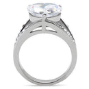 Cheap Engagement Rings TK185 Stainless Steel Ring with AAA Grade CZ