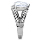 Cheap Engagement Rings TK185 Stainless Steel Ring with AAA Grade CZ