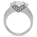Cheap Engagement Rings TK194 Stainless Steel Ring with AAA Grade CZ
