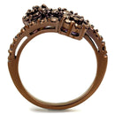 Cheap Rings For Men 3W1158 Coffee light Brass Ring with AAA Grade CZ