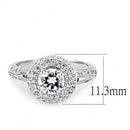 Cheap Rings For Men 3W1506 Rhodium Brass Ring with AAA Grade CZ