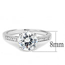 Cheap Rings For Men 3W1507 Rhodium Brass Ring with AAA Grade CZ