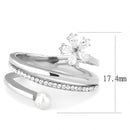 Cheap Rings For Men DA059 Stainless Steel Ring with Synthetic in White