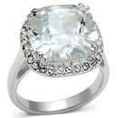 Cheap Sterling Silver Rings LOS561 Silver 925 Sterling Silver Ring with CZ