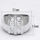 Cheap Sterling Silver Rings LOS623 Silver 925 Sterling Silver Ring with CZ