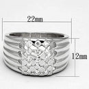 Cheap Sterling Silver Rings LOS639 Silver 925 Sterling Silver Ring with CZ
