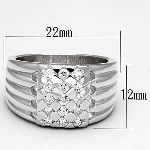 Cheap Sterling Silver Rings LOS639 Silver 925 Sterling Silver Ring with CZ