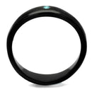 Cool Mens Rings TK2274 Black - Stainless Steel Ring with Top Grade Crystal
