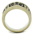 Cool Mens Rings TK2469 Antique Copper Stainless Steel Ring with Epoxy