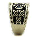 Cool Mens Rings TK2469 Antique Copper Stainless Steel Ring with Epoxy