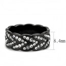 Crystal Engagement Rings TK3691 - Stainless Steel Ring with Crystal