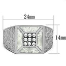 Crystal Engagement Rings TK385 Stainless Steel Ring with Top Grade Crystal