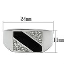 Crystal Engagement Rings TK387 Stainless Steel Ring with Top Grade Crystal