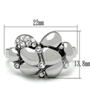 Crystal Engagement Rings TK476 Stainless Steel Ring with Top Grade Crystal