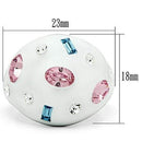 Crystal Engagement Rings TK512 Stainless Steel Ring with Top Grade Crystal