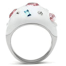Crystal Engagement Rings TK512 Stainless Steel Ring with Top Grade Crystal
