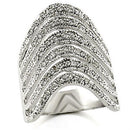 Crystal Rings 03124 Rhodium Brass Ring with Top Grade Crystal