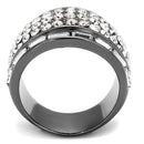 Crystal Rings TK2673 Stainless Steel Ring with Top Grade Crystal