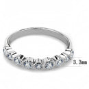 Crystal Rings TK3497 Stainless Steel Ring with Top Grade Crystal