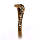 Silver Jewelry Rings Crystal Rings TK3528 Coffee light Stainless Steel Ring with Crystal Alamode Fashion Jewelry Outlet