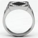 Crystal Rings TK710 Stainless Steel Ring with Top Grade Crystal