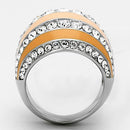 Crystal Rings TK798 Stainless Steel Ring with Top Grade Crystal