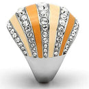 Crystal Rings TK798 Stainless Steel Ring with Top Grade Crystal