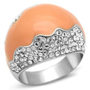 Silver Jewelry Rings Crystal Rings TK805 Stainless Steel Ring with Top Grade Crystal Alamode Fashion Jewelry Outlet