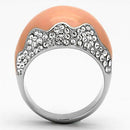 Silver Jewelry Rings Crystal Rings TK805 Stainless Steel Ring with Top Grade Crystal Alamode Fashion Jewelry Outlet