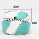 Crystal Rings TK812 Stainless Steel Ring with Top Grade Crystal