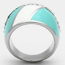 Crystal Rings TK812 Stainless Steel Ring with Top Grade Crystal