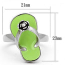 Crystal Rings TK814 Stainless Steel Ring with Top Grade Crystal
