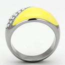 Crystal Rings TK829 Stainless Steel Ring with Top Grade Crystal
