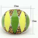 Crystal Rings TK831 Stainless Steel Ring with Top Grade Crystal