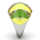 Crystal Rings TK831 Stainless Steel Ring with Top Grade Crystal