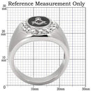 Crystal Rings TK8X023 Stainless Steel Ring with Top Grade Crystal