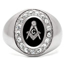 Crystal Rings TK8X023 Stainless Steel Ring with Top Grade Crystal