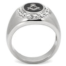 Crystal Rings TK8X023 Stainless Steel Ring with Top Grade Crystal