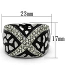 Silver Jewelry Rings Crystal Rings TK921 Stainless Steel Ring with Top Grade Crystal Alamode Fashion Jewelry Outlet