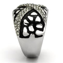 Crystal Rings TK921 Stainless Steel Ring with Top Grade Crystal