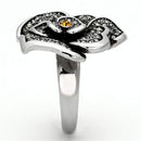 Crystal Rings TK924 Stainless Steel Ring with Top Grade Crystal